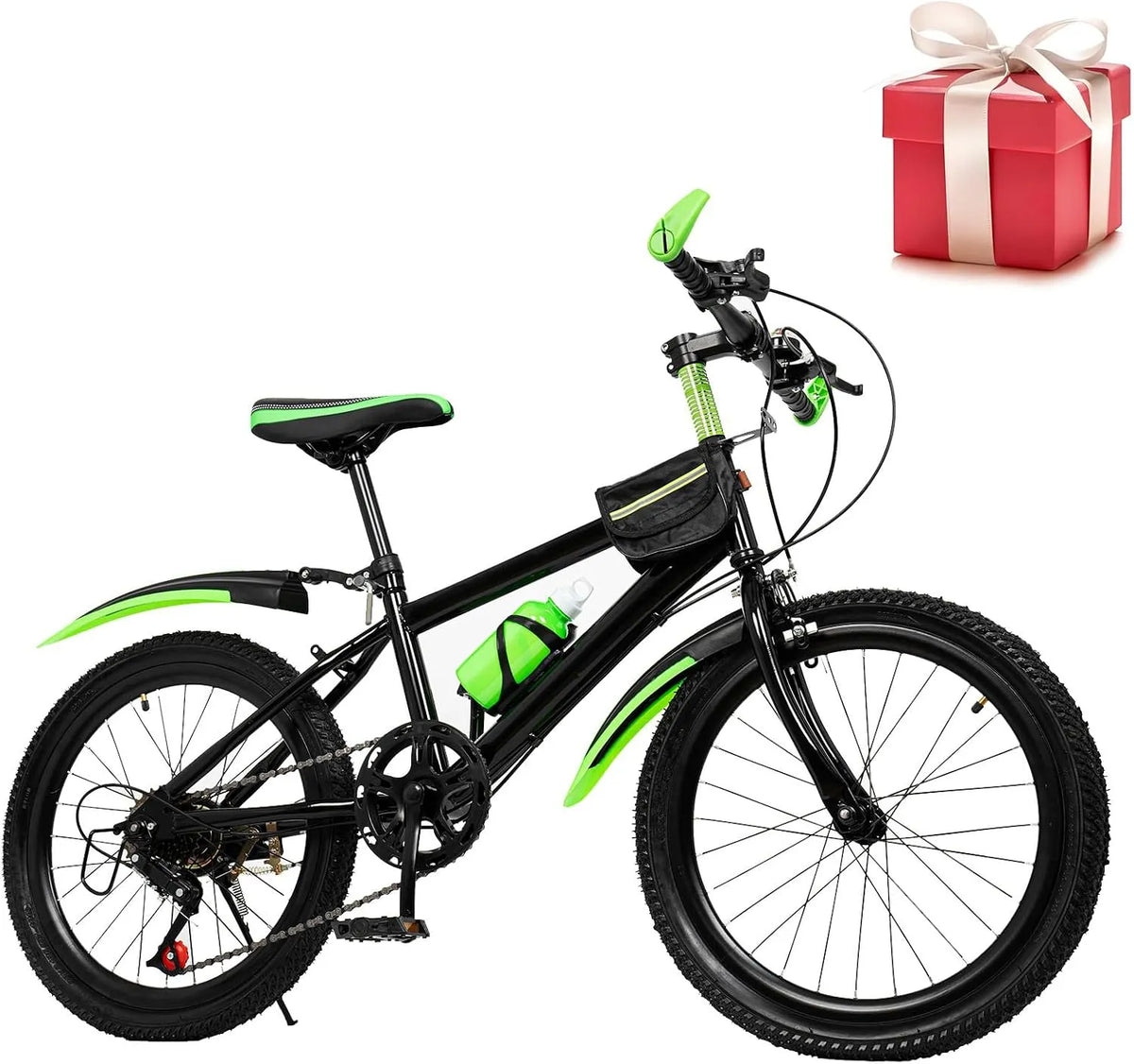 Vélo VTT 20, 6 niveaux de vitesse, 6 niveaux de vitesse, pouces, en acier à haute teneur en carbone, système de frein à disque