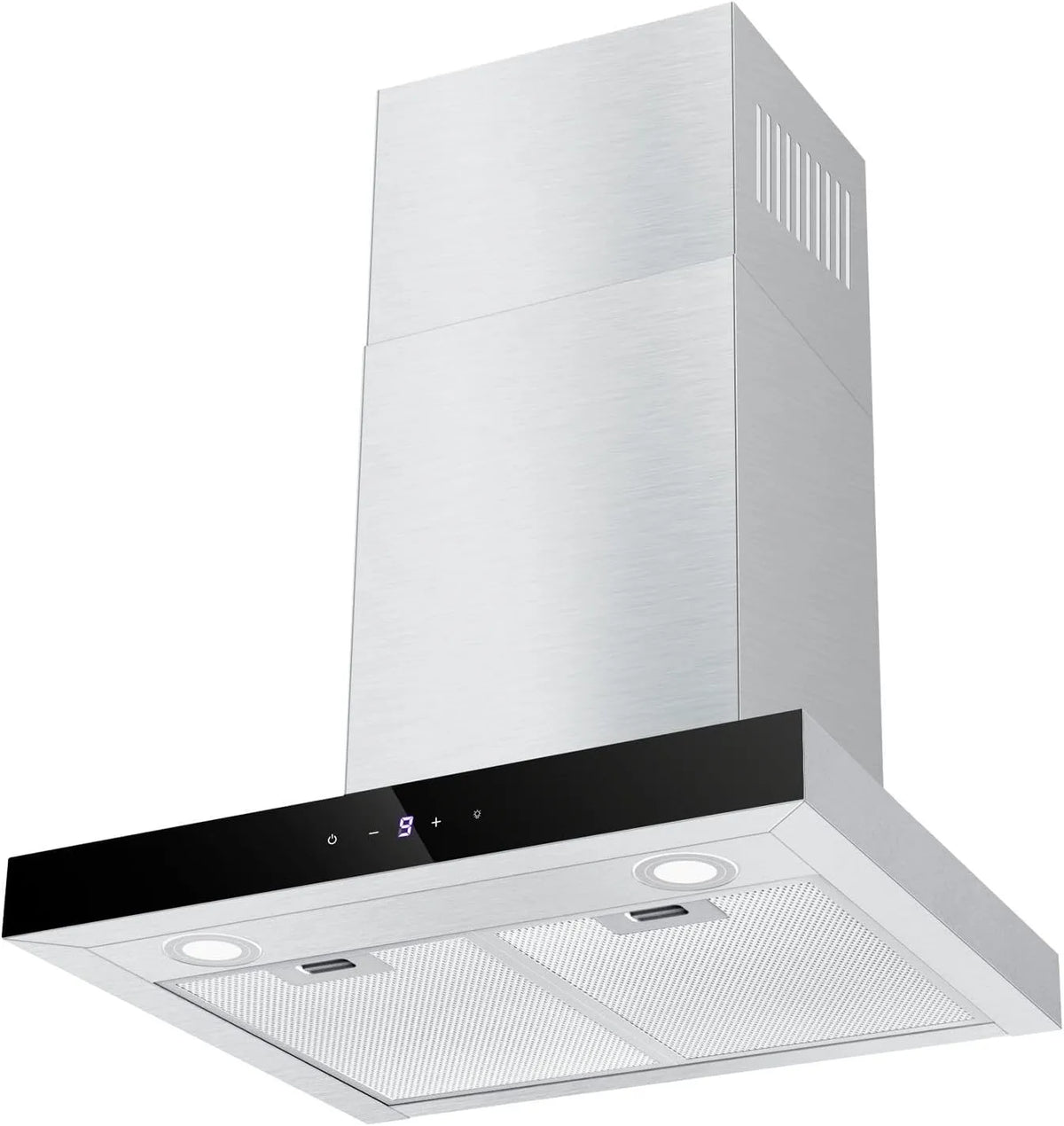 Hotte aspirante TopStrong, largeur 60cm, hotte Extractive en Acier Inoxydable, avec 700 m³, contrôle Soft Touch 9 étapes et, circulant air, air évacué