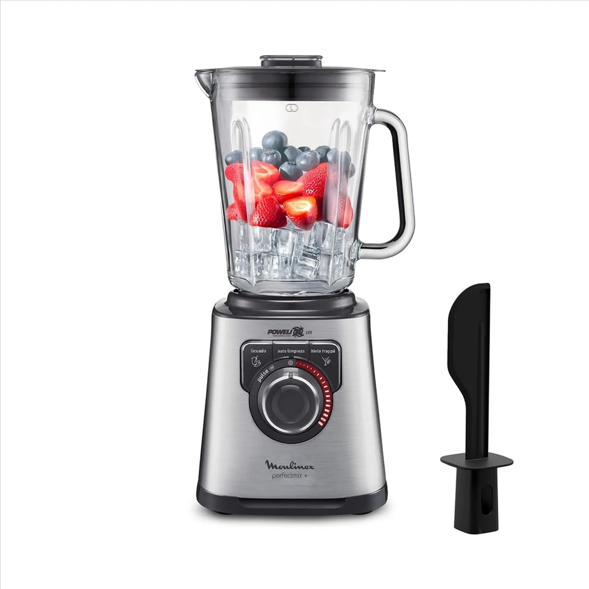 Moulinex blender LM811D10, PerfectMix+ haute vitesse, puissance 1200 W, Bol en verre de 2 L, finition noire