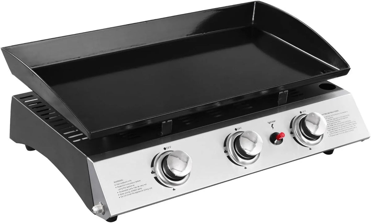 3 brûleurs 7,5kW Happy Garden, largeur 24cm, largeur 33,5cm, Plancha au gaz SÉVILLE