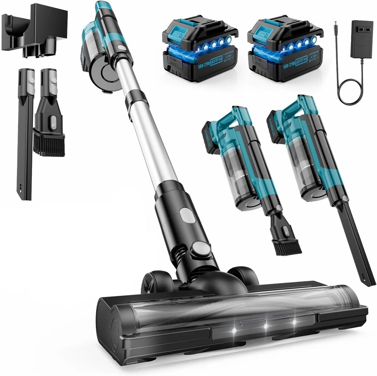 Aspirateur balai 70min, Brosse Anti-Enmêlement Améliorée et OLED Écran Tactile, puissance 700W, Animaux, pour Sols Durs, Voiture