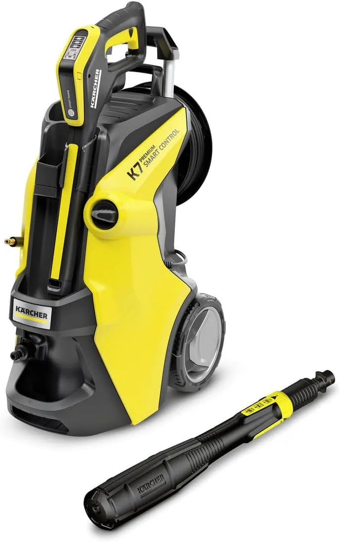 Kärcher nettoyeur haute pression, INCL. Enrouleur de Tuyau 1.317-230.0 Jaune Et finition noire, K 7, Solution puissante pour Chaque tâche
