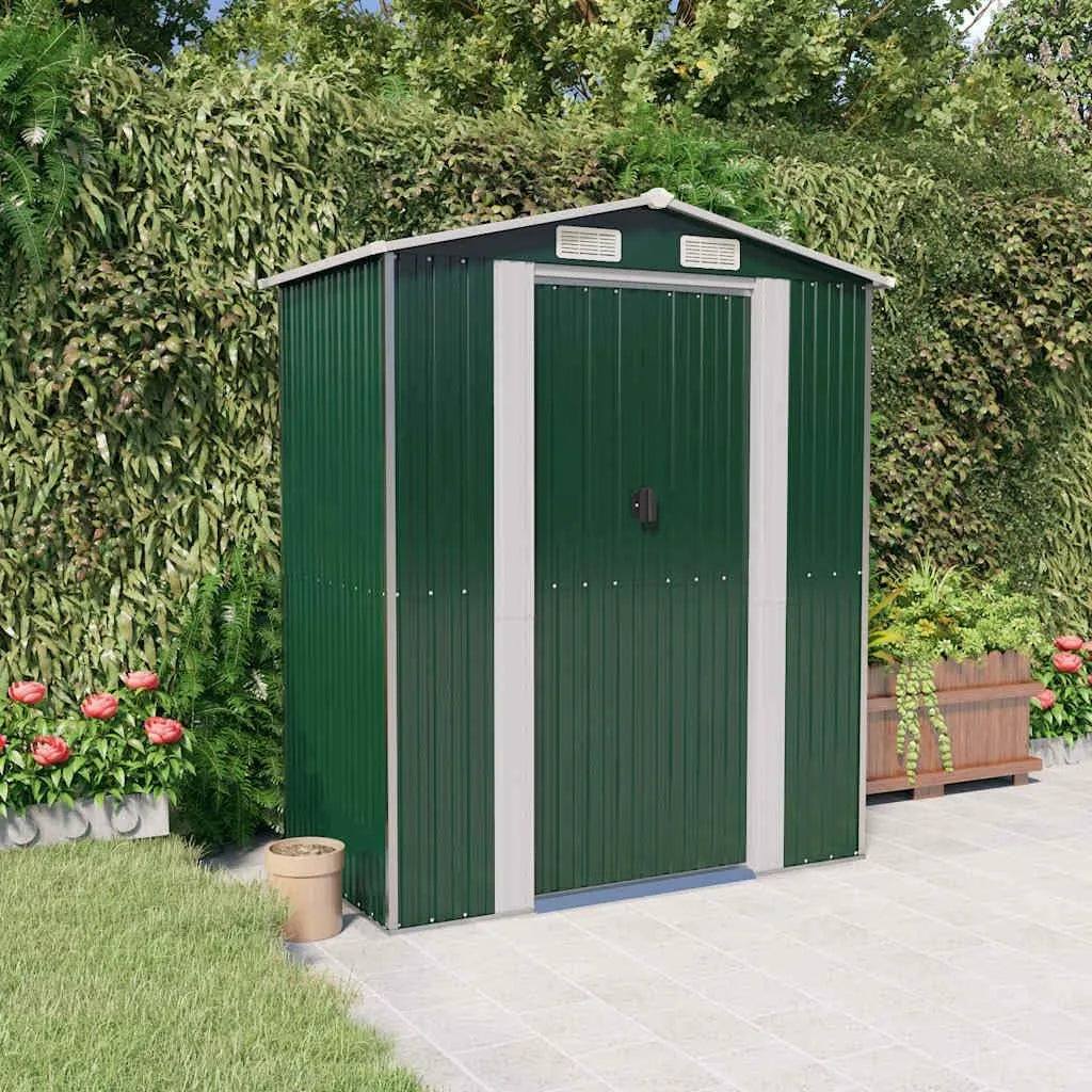 Abri de jardin 41.28kg-319267, Vert 192x108x223 cm Acier galvanisé, Cabanes & abris de Jardin, Modèle poids