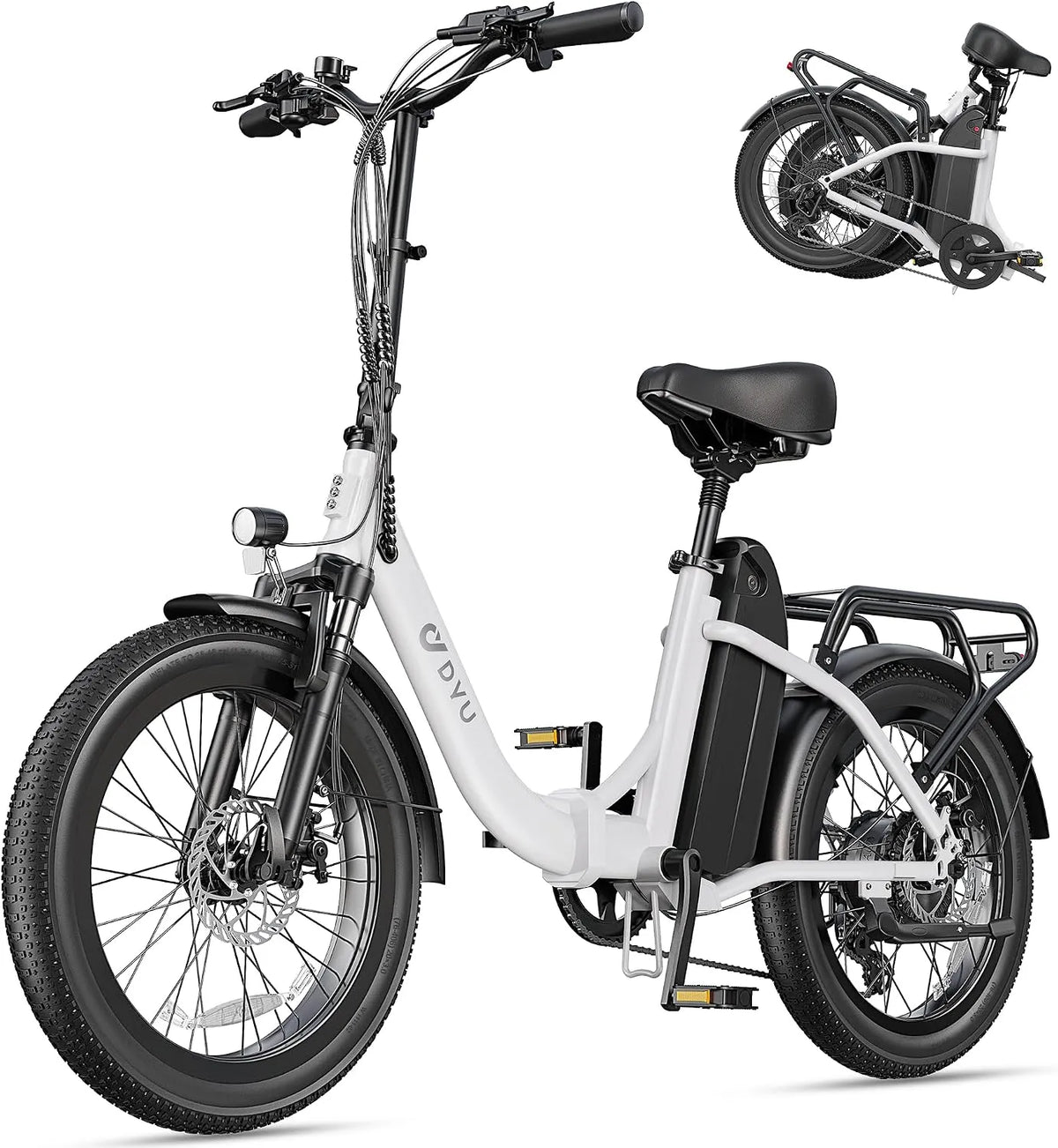 Vélo électrique 80-150KM, DYU C9 ,20' Velo Electrique Homme avec 48V 15.6Ah Batterie,748.8WH, Moteur 250W