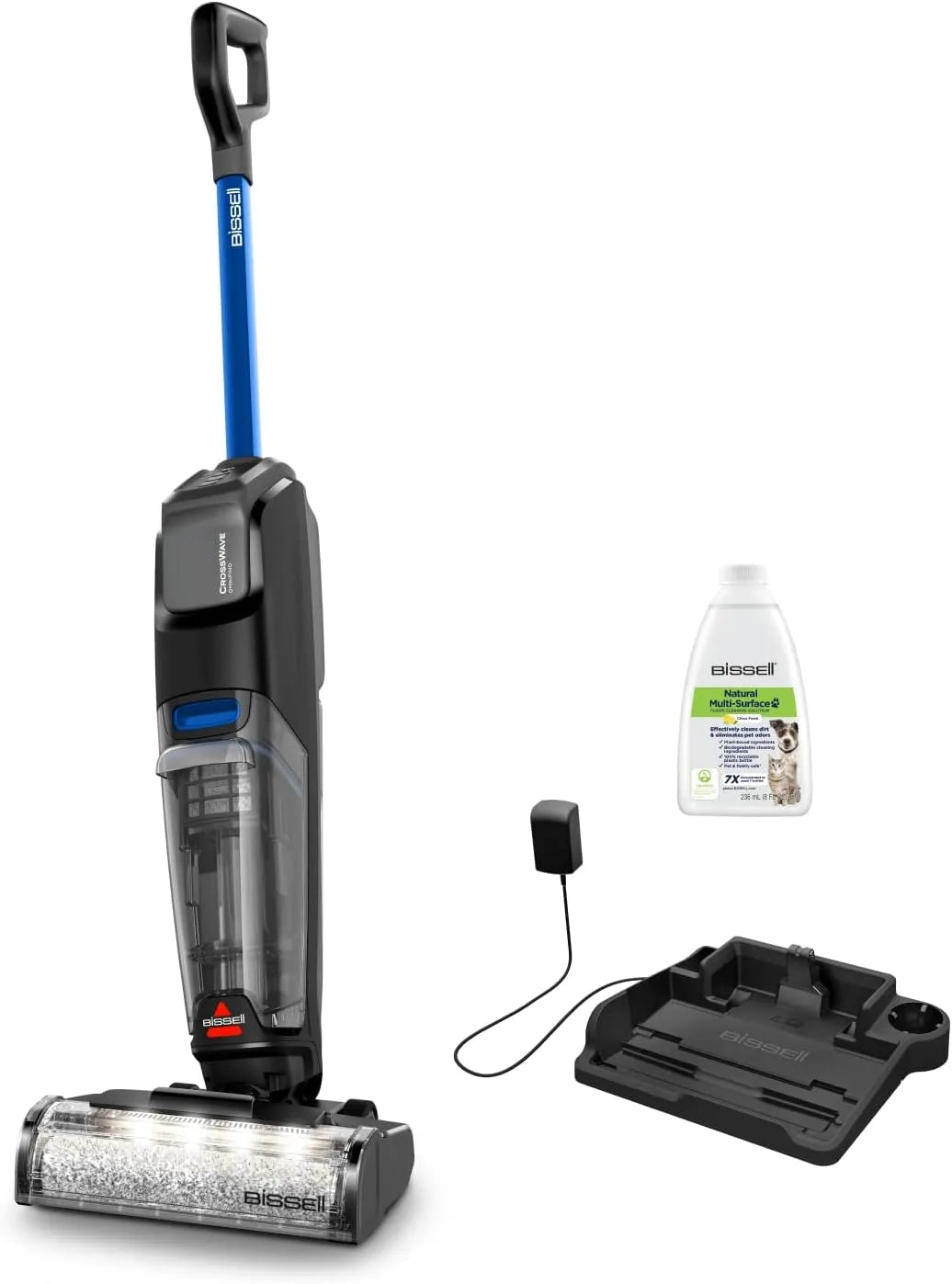 Aspirateur balai 4006N BISSELL CrossWave OmniFind, Nettoyeur a Eau Multi-surfaces 185m², Laveur Sans Fil, Aspire & Lave en Même Temps
