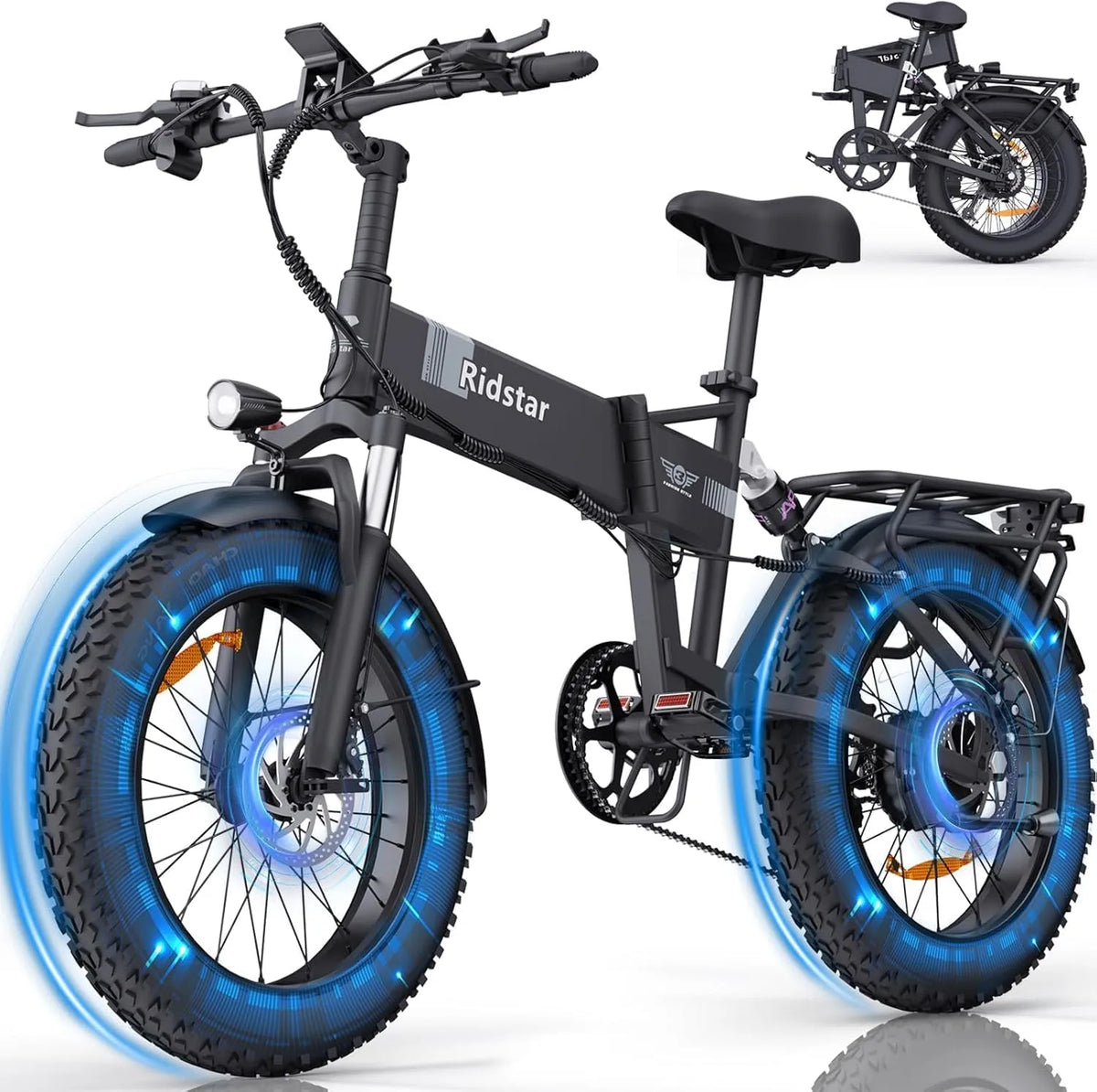 Vélo électrique H20 170Nm Pro, Batterie Amovible 48V 23Ah, VTC 7 niveaux de vitesse, Double Moteur, Double Disque, Autonomie 150km