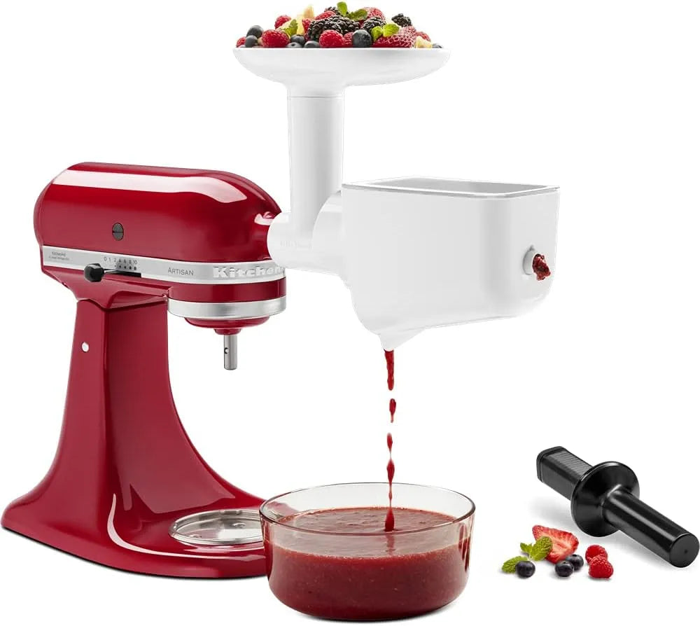 KitchenAid robot pâtissier 5KSMFVSFGA, Accessoire Hachoir à Viande et Moulin à Légumes et Fruits Set, Hachoir à Légume, Presse purée pour
