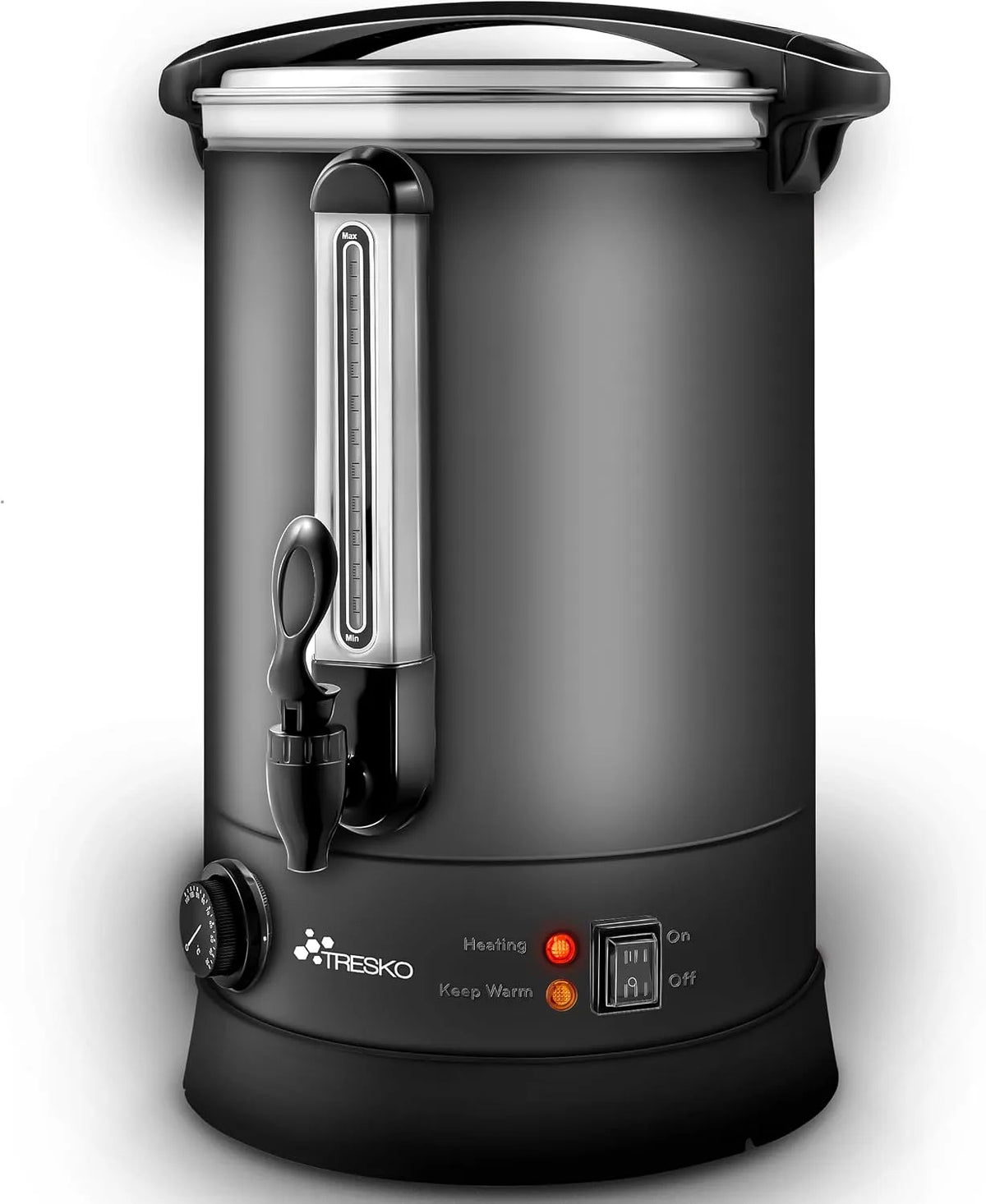 Bouilloire électrique TRESKO, à vin chaud 20 l, puissance 2500 W en acier inoxydable, Distributeur d'eau chaude