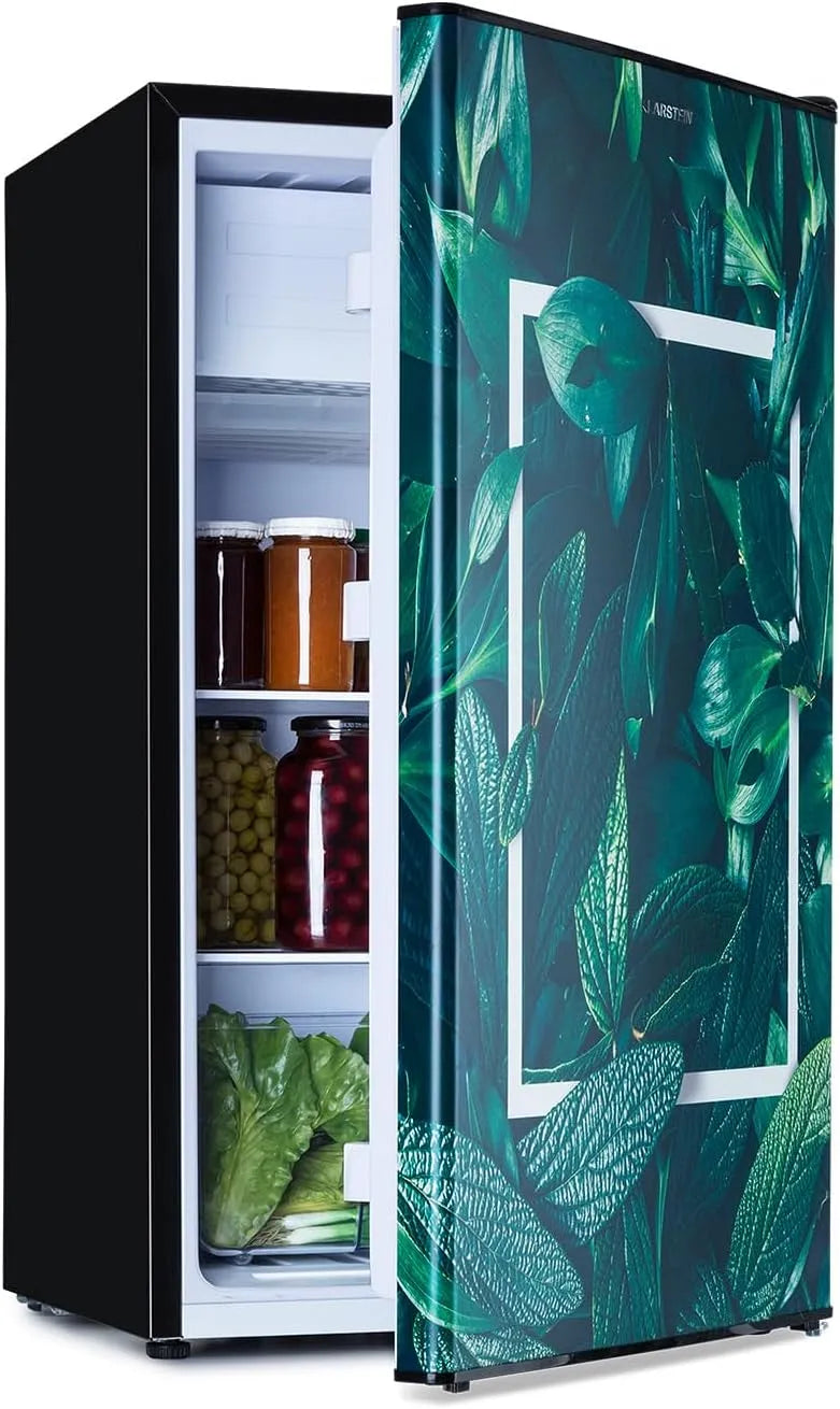 Klarstein réfrigérateur, avec 2 niveaux de refroidissement, thermostat avec 5 niveaux, 0 à 10 ° C, capacité 79 litres, CoolArt, Combiné -congélateur