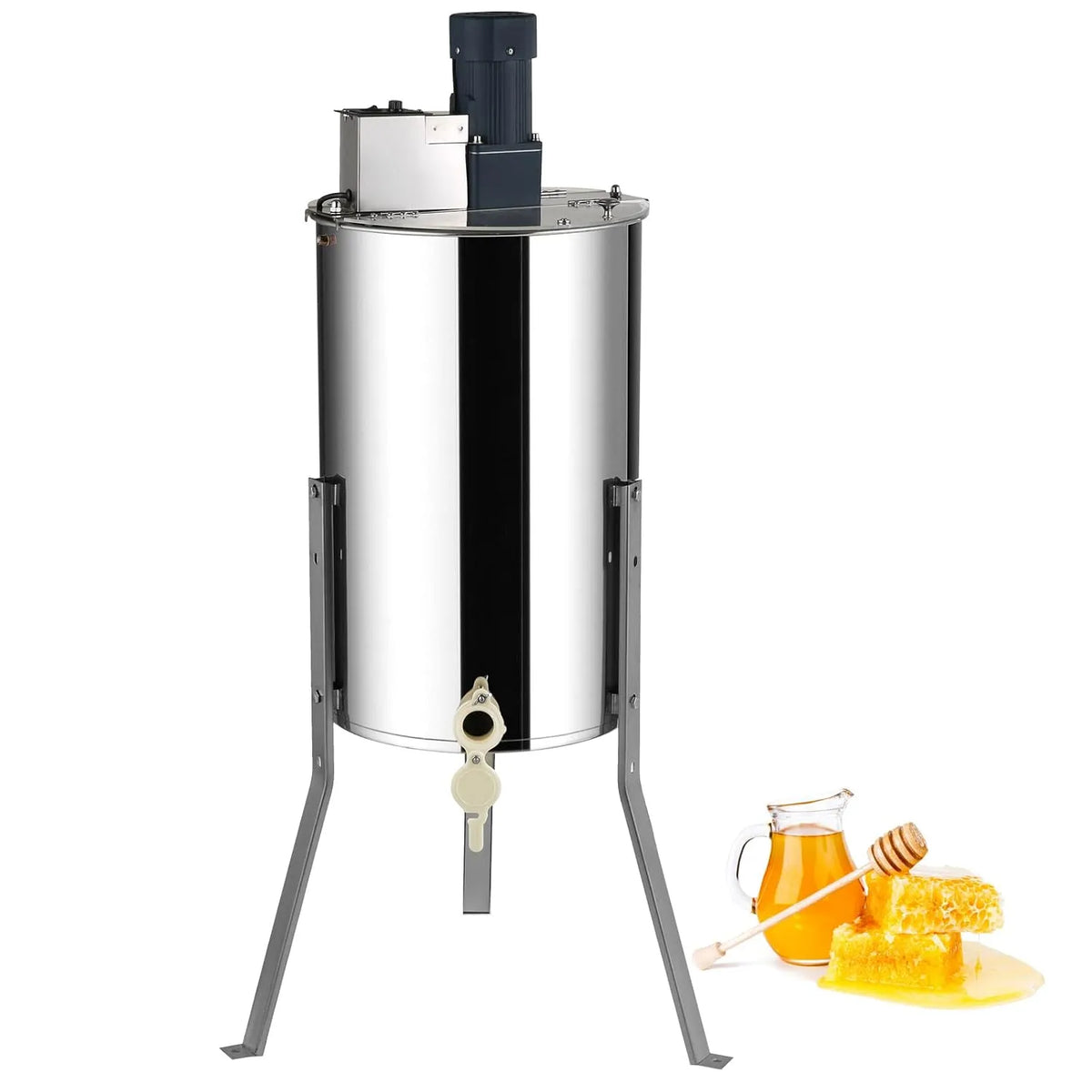 Vevor Extracteur de Miel Électrique, Centrifugeuse Séparateur Miel 140 W Inox, 2/4 Cadres