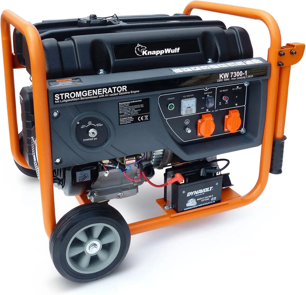 Groupe électrogène KW7300-1 KnappWulf, générateur générateur d'urgence 1 phase 230V, 1 g