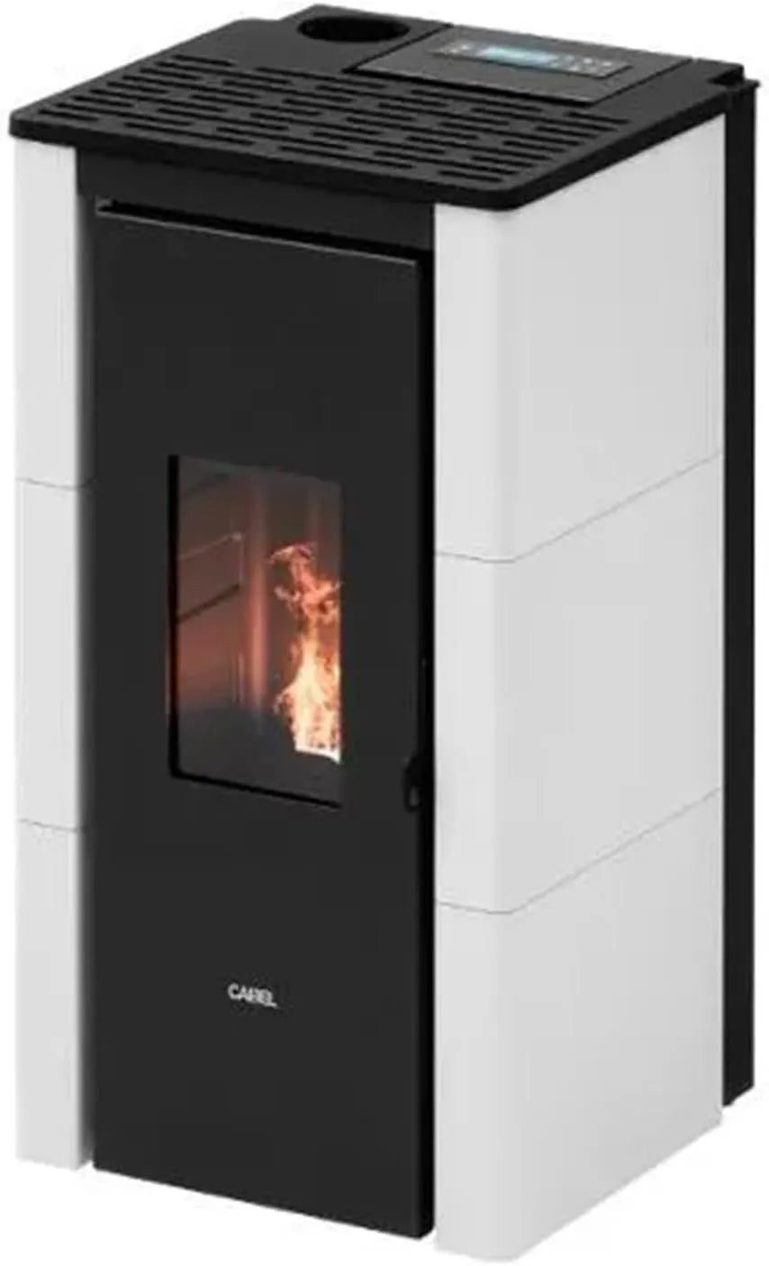 Poêle à granulés, CRISTAL 7 Up T2 7 kW Ventilateur Métal finition blanche