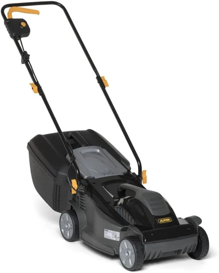 Alpina tondeuse à gazon BL 380 E, Moteur de 1400 W, Largeur de Coupe 38 cm, Sac de récolte 40 L, Jusqu'à 500 m², électrique