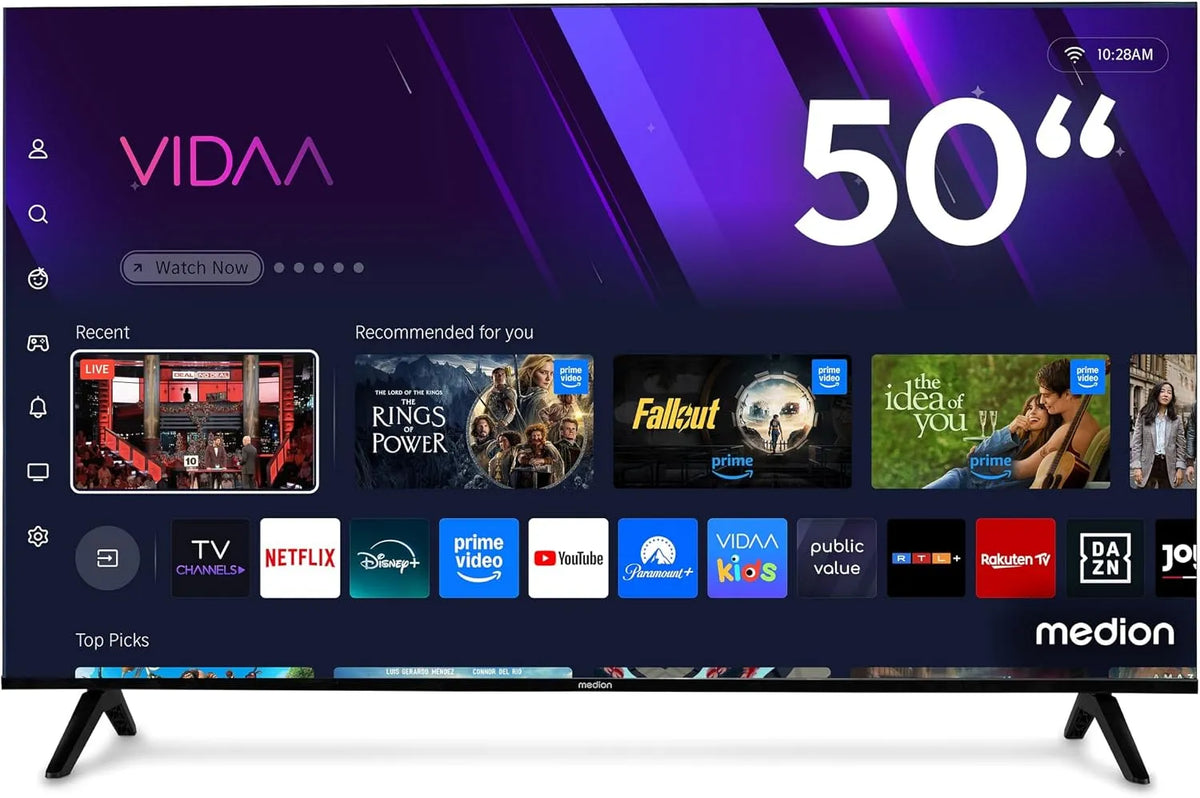Modèle Ultra HD HD 125 HDR10 850301 MEDION TV, 125,7cm, 4K, VIDAA Store, Disney+, Paramount+, PVR, MD, Ultra,7cm