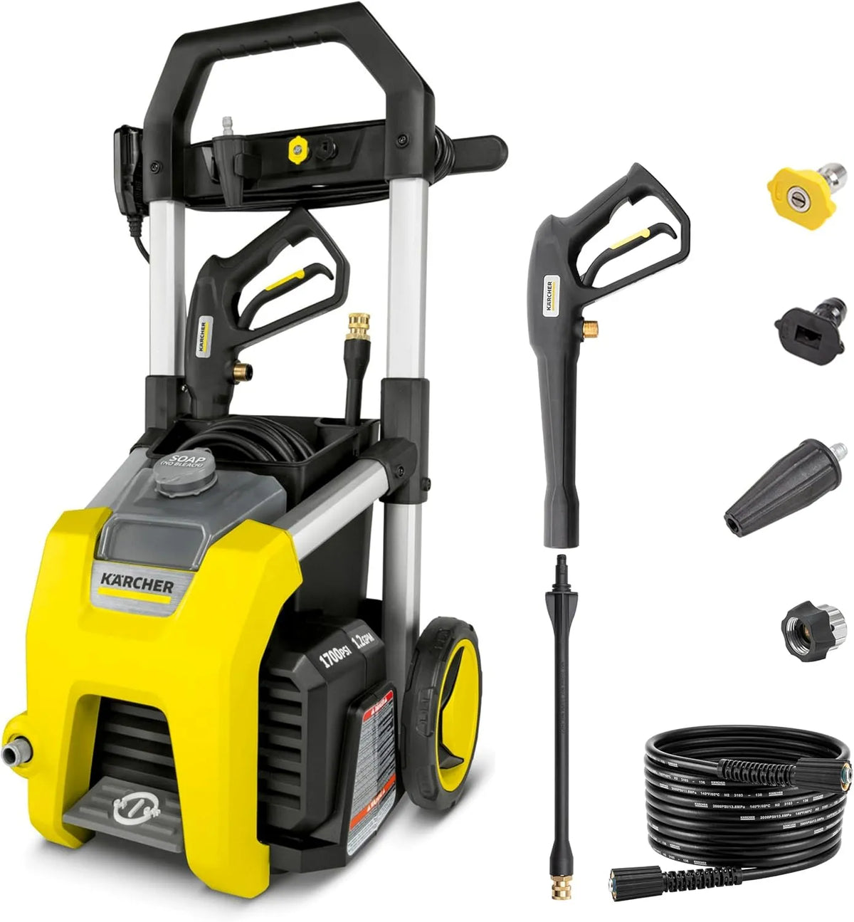 Karcher nettoyeur haute pression K1700, électrique 1700 PSI TruPressure, buse Turbo Incluse