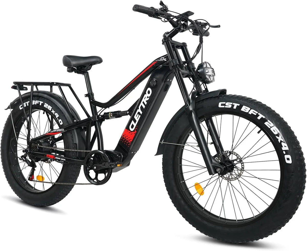 Vélo électrique VTT 26 Lohang, Batterie 48V 18 Ah, 7 niveaux de vitesse, Moteur Unique, Double amortisseurs, 7 niveaux de vitesse