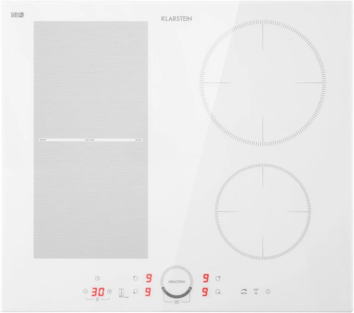 Klarstein plaque de cuisson, Table de Cuisson Encastrable, de Cuisson Électrique, Réchaud Électrique pour la Cuisine, Induction 7000W