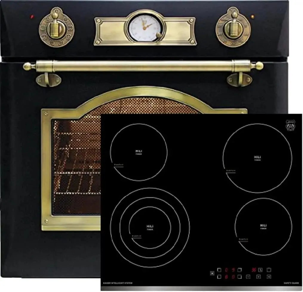 Cuisinière EH 6355 EM KCT 6703 F Kaiser, set Retro Four électrique + Table de cuisson vitrocéramique 60 cm