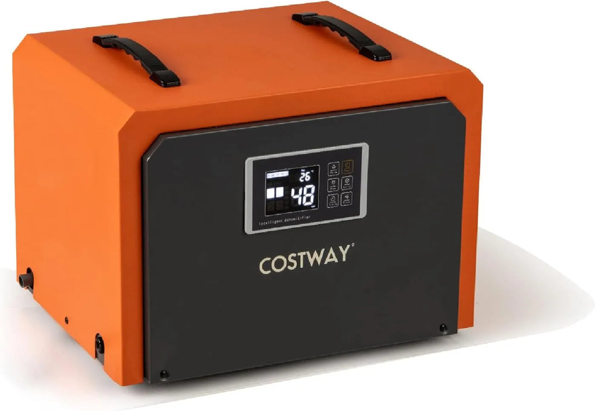 Costway déshumidificateur 24H, Professionnel 60 L, Jusqu'à 560 ㎡pour Sous-sol Chantier, Jour