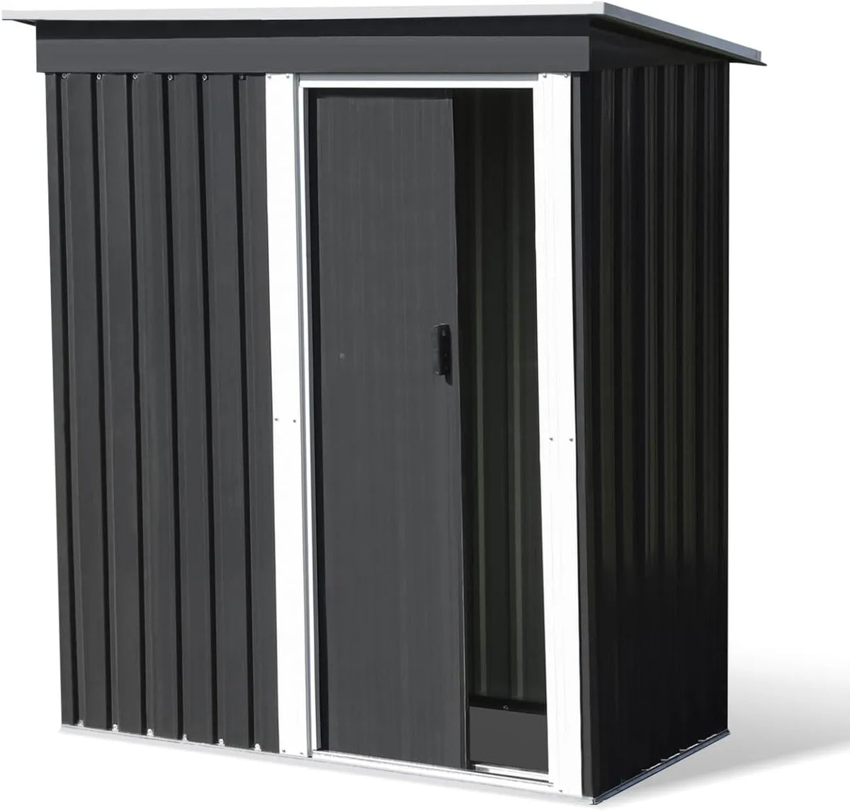 Abri de jardin, 1,3 m² finition grise en Acier galvanisé