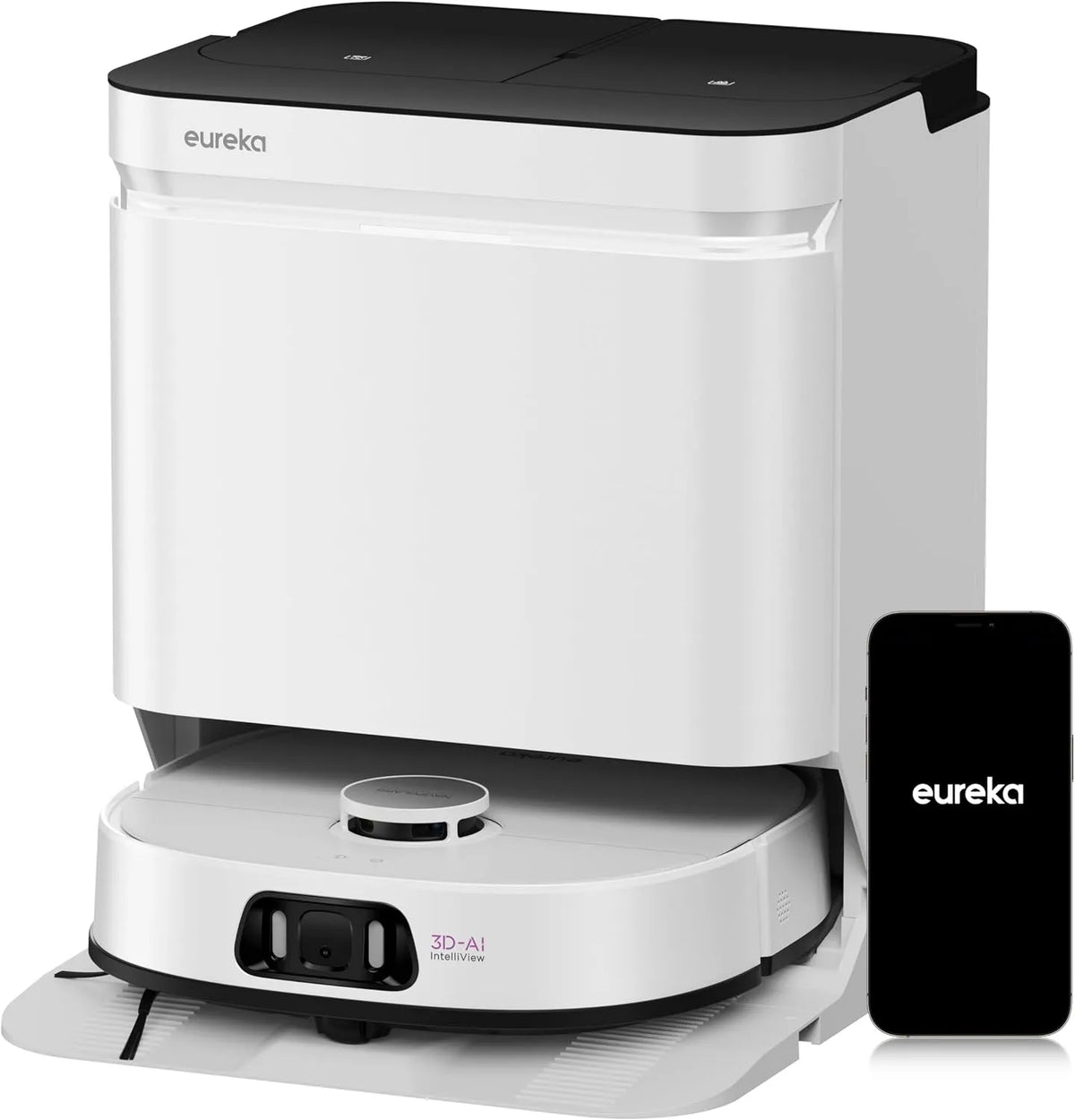 Aspirateur J15 Eureka Ultra Robot, Batterie 5 200 mAh, Eureka Ultra Robot Laveur 19 000 Pa avec Serpillière Extensible Relevable