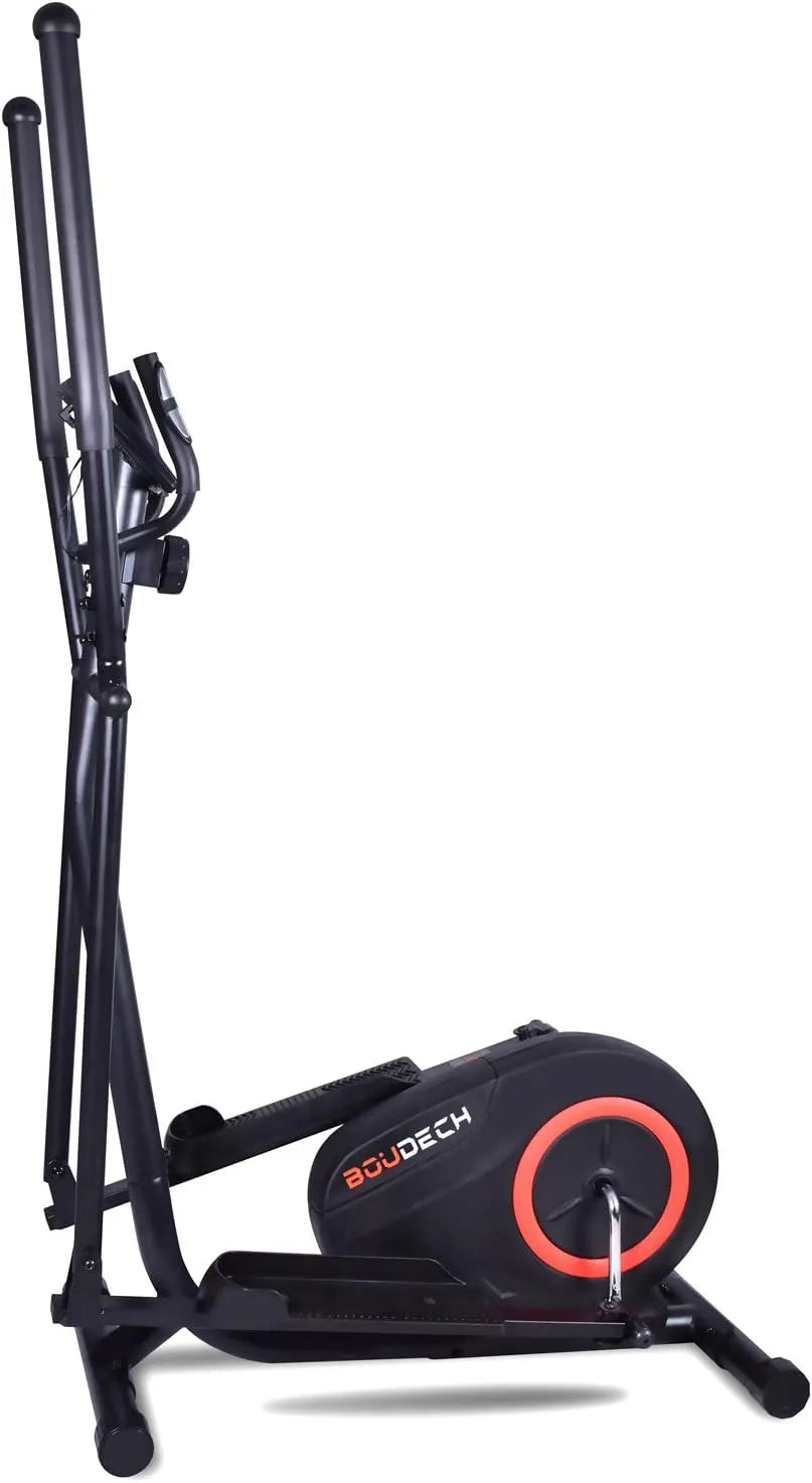 Vélo elliptique Boudech, Cross Trainer bidirectionnel avec volant de 5 kg, résistance magnétique réglable sur 8 niveaux et design, ultra silencieux
