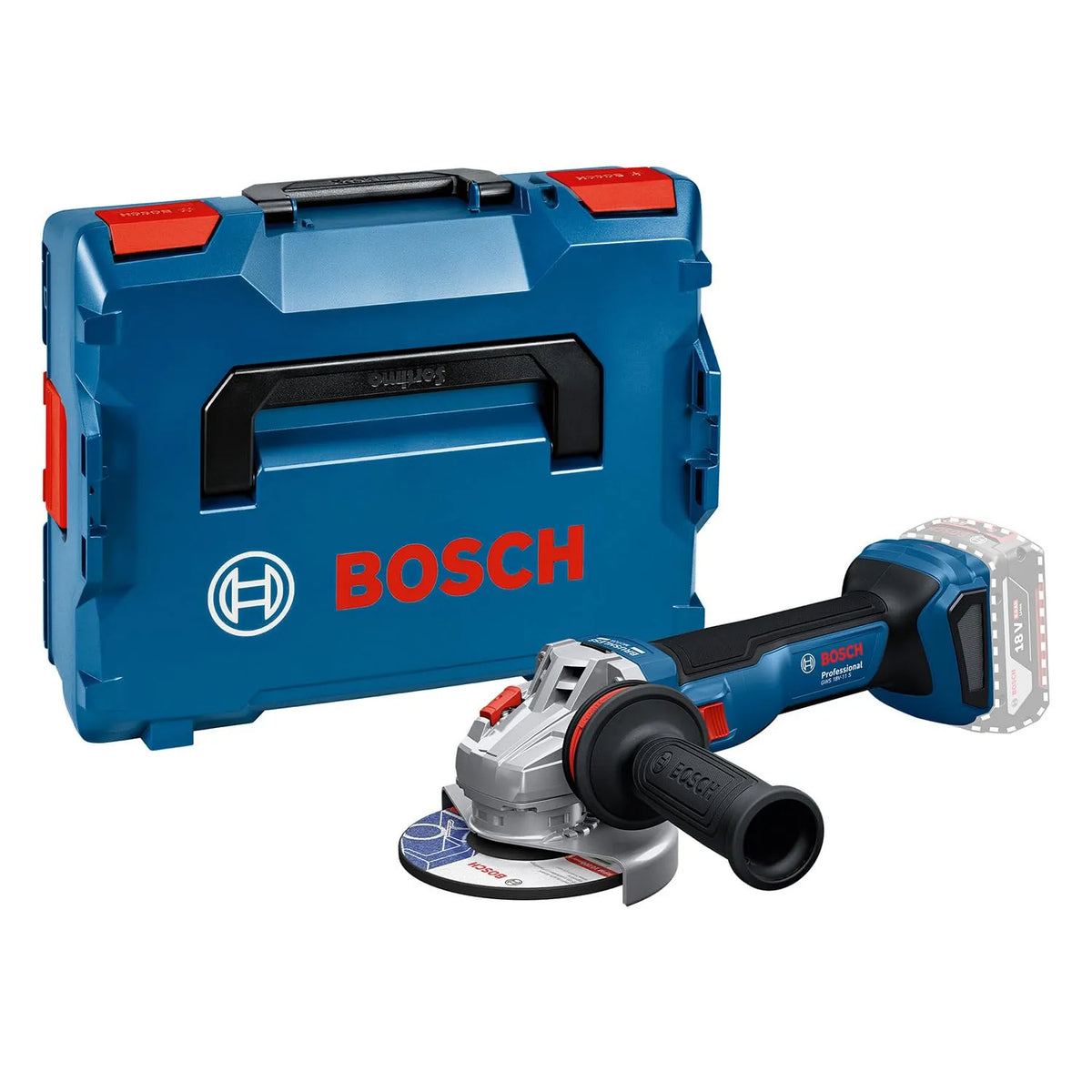 Bosch Professional 18V System meuleuse angulaire sans-fil GWS S 18V-11, avec L-BOXX, diamètre de disque 125 mm, modèle tension