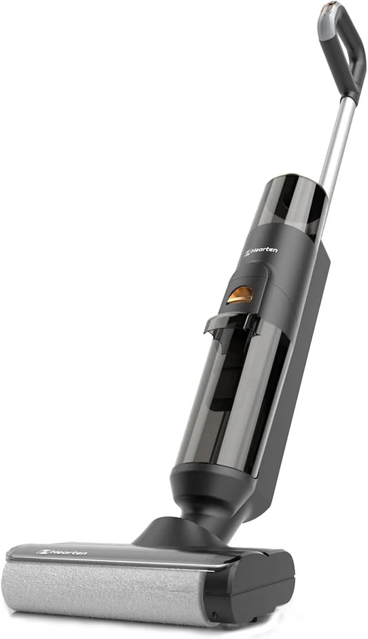 Aspirateur Hearten, Laveur, Autonettoyant, Affichage à LED, Anti-enchevêtrement, pour sols durs et familles avec Animaux domestiques et Enfants