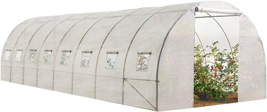 IDMarket, Serre Tunnel de Jardin 24M² Blanche Gamme maraîchère des Andes 8x3M