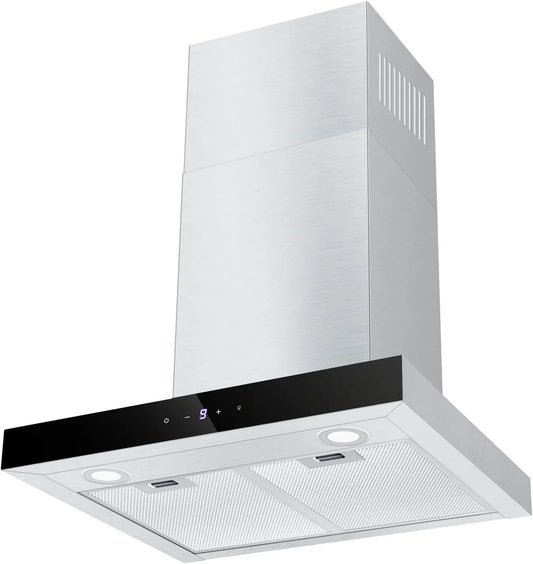Hotte aspirante TopStrong, largeur 60cm, hotte Extractive en Acier Inoxydable, avec 700 m³, contrôle Soft Touch 9 étapes et, circulant air, air évacué
