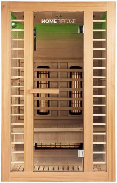 HOME DELUXE, pour 2 personnes, bois: sapin de HemlockI Sauna infrarouge, cabine chauffante, dimensions 120 x 105 x 190 cm