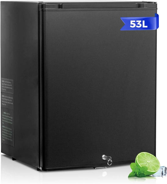 Réfrigérateur, Smad Frigo 12V 220V, Frigo Camping Car, capacité 53L, avec Porte Réversible et Serrure, Silencieux pour Chambre, Hôtel, Caravane
