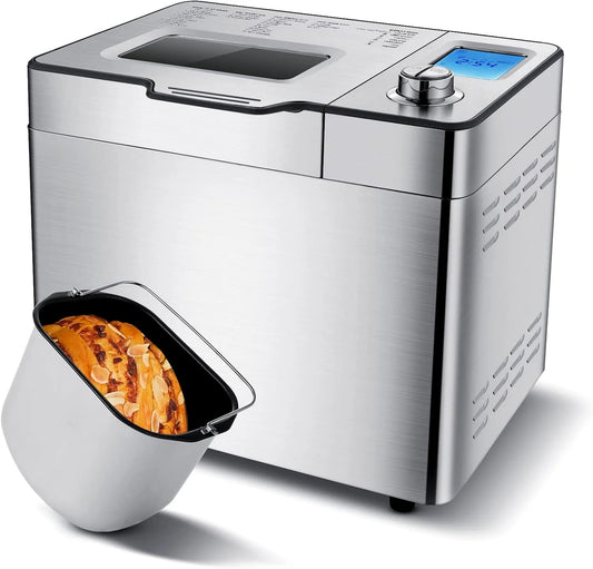 Machine à pain COOCHEER, puissance 550 W avec 25 programmes de cuisson, 3 tailles de pain et 3 Couleur s de cuisson