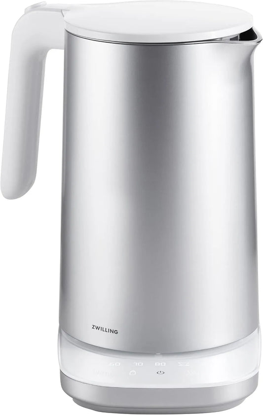 Bouilloire électrique 220-240V ZWILLING, capacité 1,5 Litres, série Enfinigy, Température Réglable, finition argentée, Electrique Pro, puissance 1850W