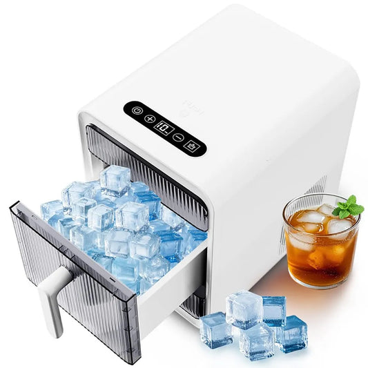 Machine à glaçons Nugget, compacte de 12 pièces, 10 minutes, pour bar à domicile, auto-nettoyante, comptoir de cuisine, camping-car, appartement