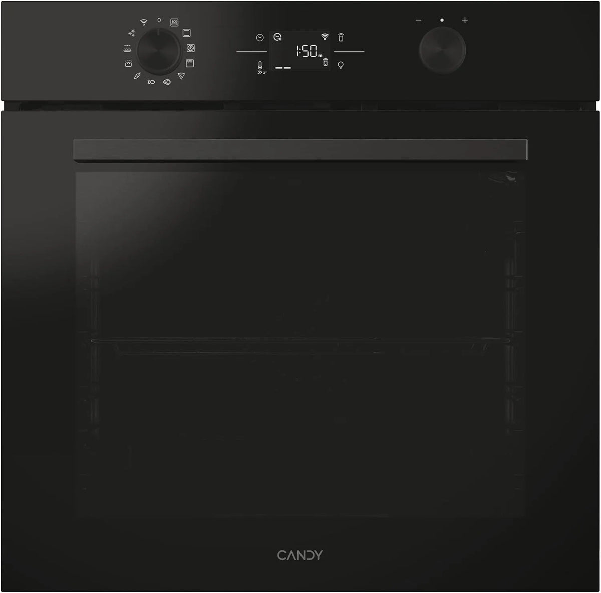 Candy four CA6 N3B3YTB, puissance 3300 W, 1 plateau et 1 grille, porte 4 verres, WIFI, pyrolyse + aqualyse, Full Black, C-Bake 600, capacité 78L
