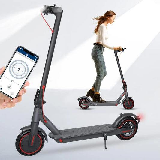 Trottinette électrique, 25KM, Adulte 350W, H Autonomie 30KM, Pneus Nid d'Abeille Increvables 8,5', Charge 120kg Escooter, APP