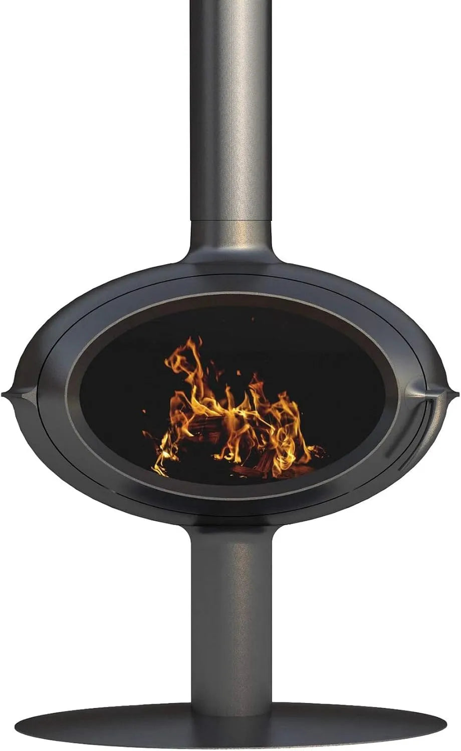 Poêle à bois P648114, Fonte 7kw finition noire
