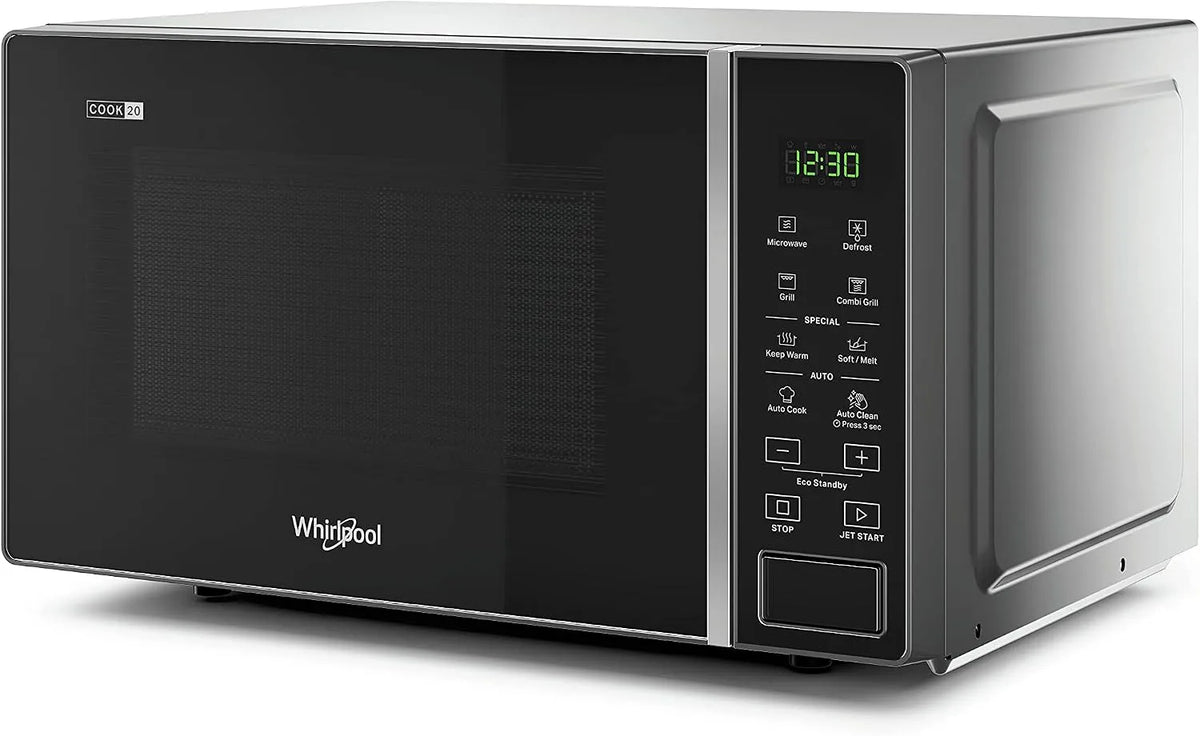 Whirlpool four à micro-ondes MWP 203 SB, finition argentée, Comptoir grill 20 L 700 W finition noire