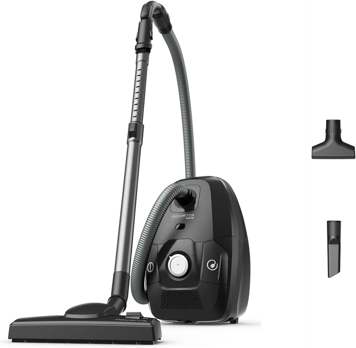 Rowenta aspirateur RO6136EA, Green Force Max Silence avec sac, Silencieux, Fabriqué en France, finition noire, puissance 900 W max, Haute filtration