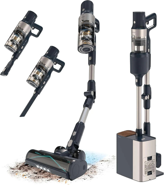 Cecotec aspirateur balai 5500, 220 AW de Puissance, 90' D'autonomie, puissance 700W, Technologie Hairless Brush et Mode Auto