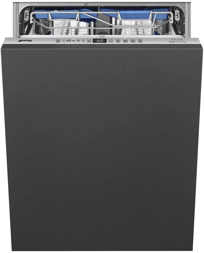 Smeg lave-vaisselle STL323BL, Intégré 3e Plateau finition argentéeé