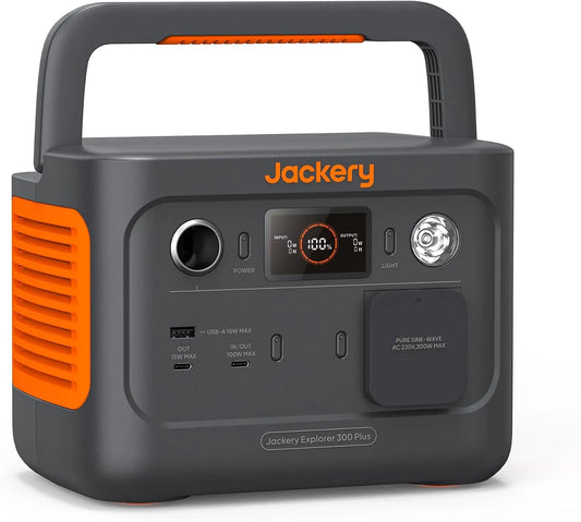 Station électrique portable 288Wh/300W LiFePO4 Jackery, Portable Explorer 300 Plus, poids 3.75KG Léger Facile à Porter, Voyage, Urgence