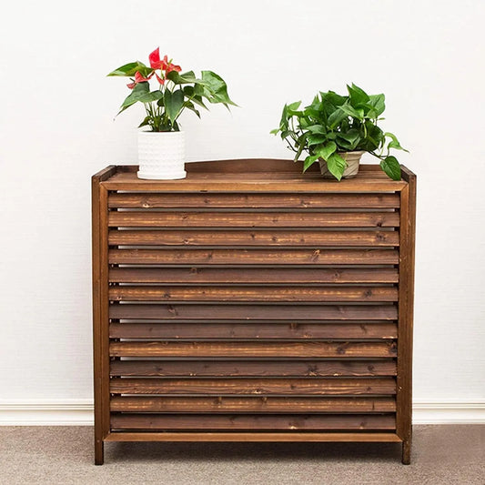 Climatiseur Cache, Dimensions: 100 cm x 43 cm x 94 cm, et Habillage de radiateur en Bois d'extérieur, Solution de Jardin élégant