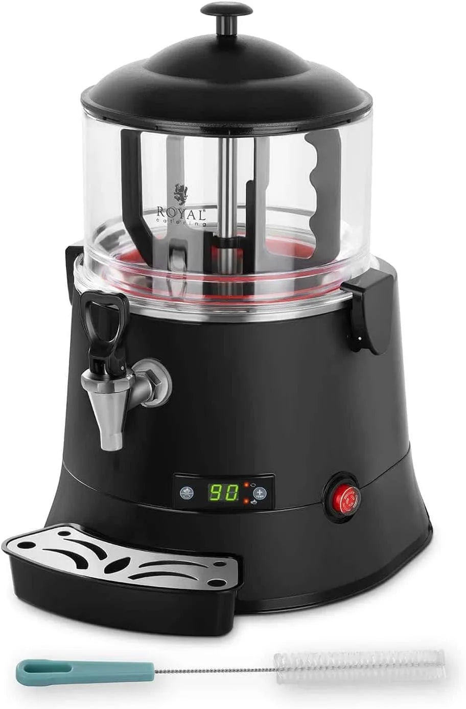 Distributeur à chocolat chaud RCSS-5 Royal Catering, puissance 440 W, Chocolatière Percolateur ECO, Affichage LED, capacité 5 L, 30-90 °C, Sans BPA