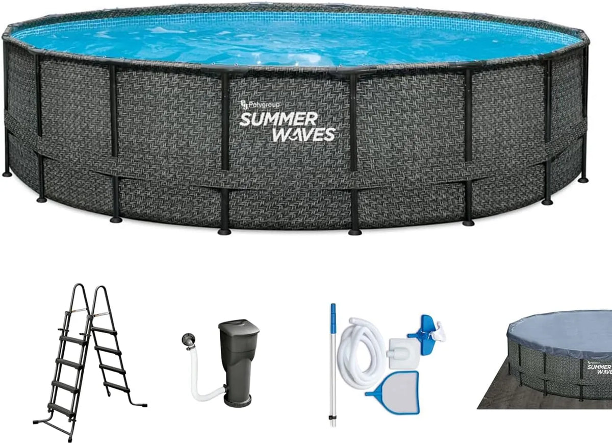 Pompe SFX1500, Summer Waves Elite Piscine ronde 549 x 132 cm, avec filtrante