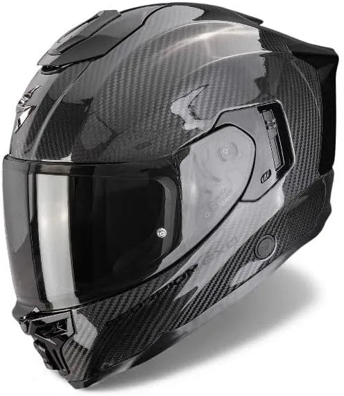 Casque moto EXO-1500 ECE 22.06 KwikWick3 Scorpion Carbon Air, Scorpion Carbon Air Intégral en Fibre de Carbone Ultra TCT finition noire Visière