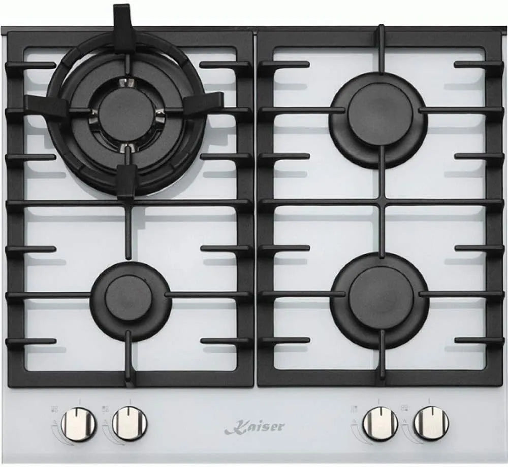 Plaque de cuisson, de Cuisson à Gaz 60 cm, 4 Zones, Encastrée, Brûleur WOK, Propane, Kaiser KCG 6360W Turbo, puissance 3,8 kW, Autonome