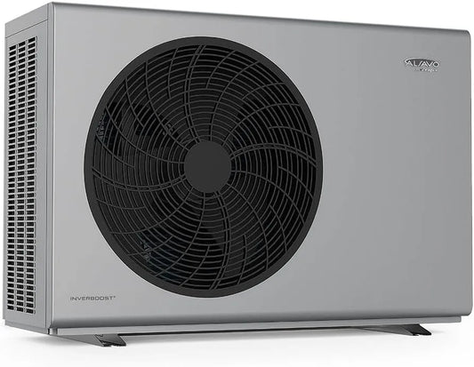 Pompe, À Chaleur Air-Eau Monobloc Grise HEAT R290 7 kW, Monophasé avec Einzelventilator, A+++ Efficacité Énergétique, Pour Chauffage Et Eau Chaude