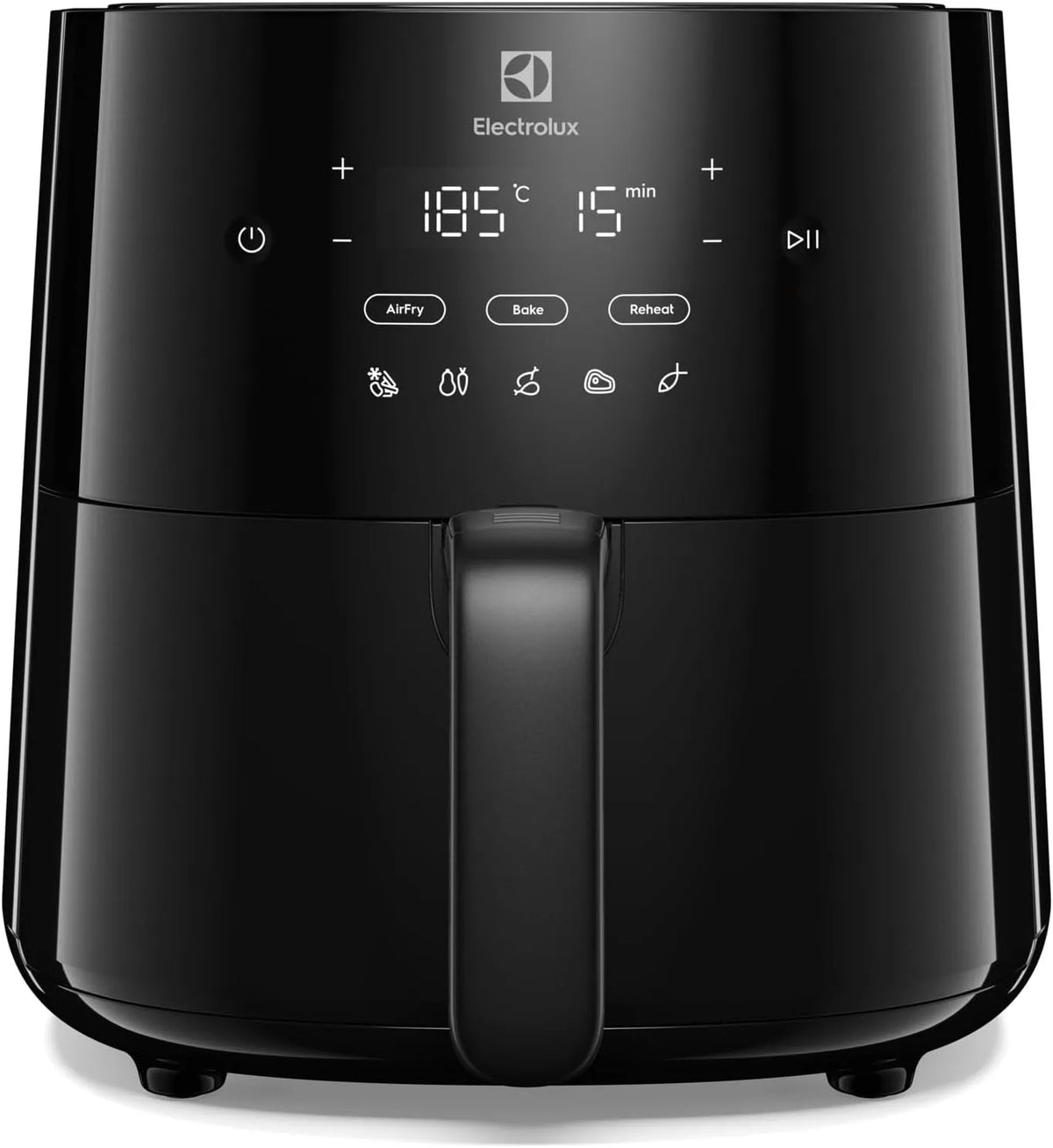 Electrolux friteuse à air chaud EAF3B, Compatible lave-vaisselle, capacité 3,3 Litres, Frire, Design compact, finition noire, Series 600